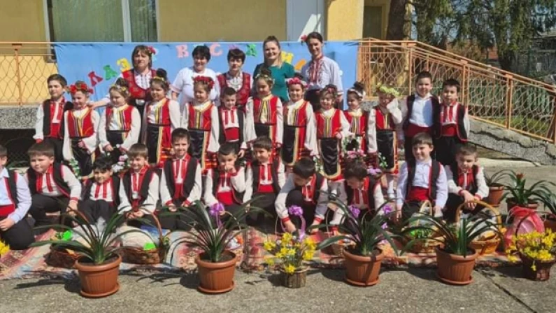Цветница в двора на детска градина „Мир“ в Дулово